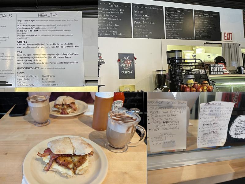 Blacc Vanilla Cafe menu board